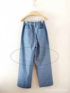フローラルパンツ後ろ線